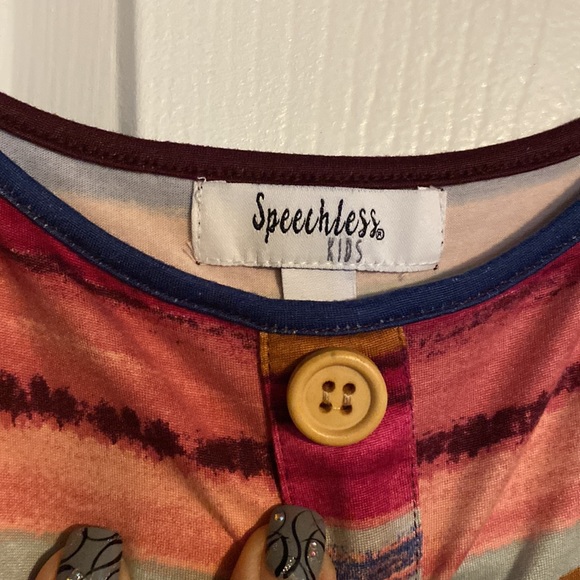 Speechless Kids Stripe Flutter Sleeve Dress ~ Berry Pink ~ New! - Picture 10 of 11